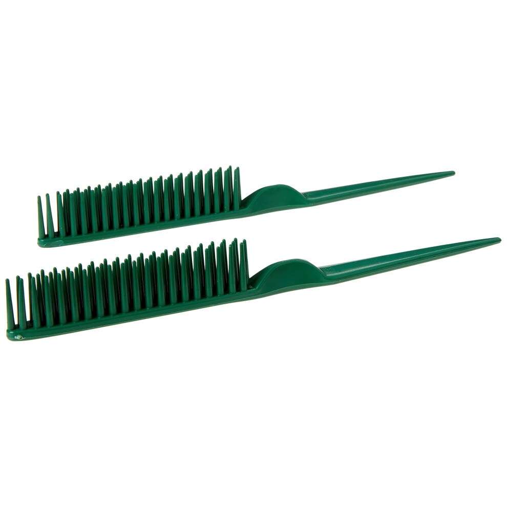 Cocoblack Naturals 3 Row Styling Comb For Detangling Defining And Separating Curls Green
