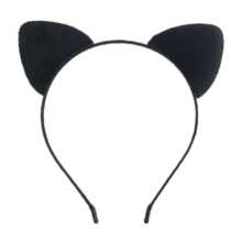 LOVINSHOW Cerchietto Nero Peloso con Orecchie da Gatto Accessori per Costume
