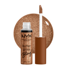 NYX Professional Makeup Butter Gloss Bling Lip Gloss, Μη Κολλώδης και Λαμπερός Vegan Χείλη