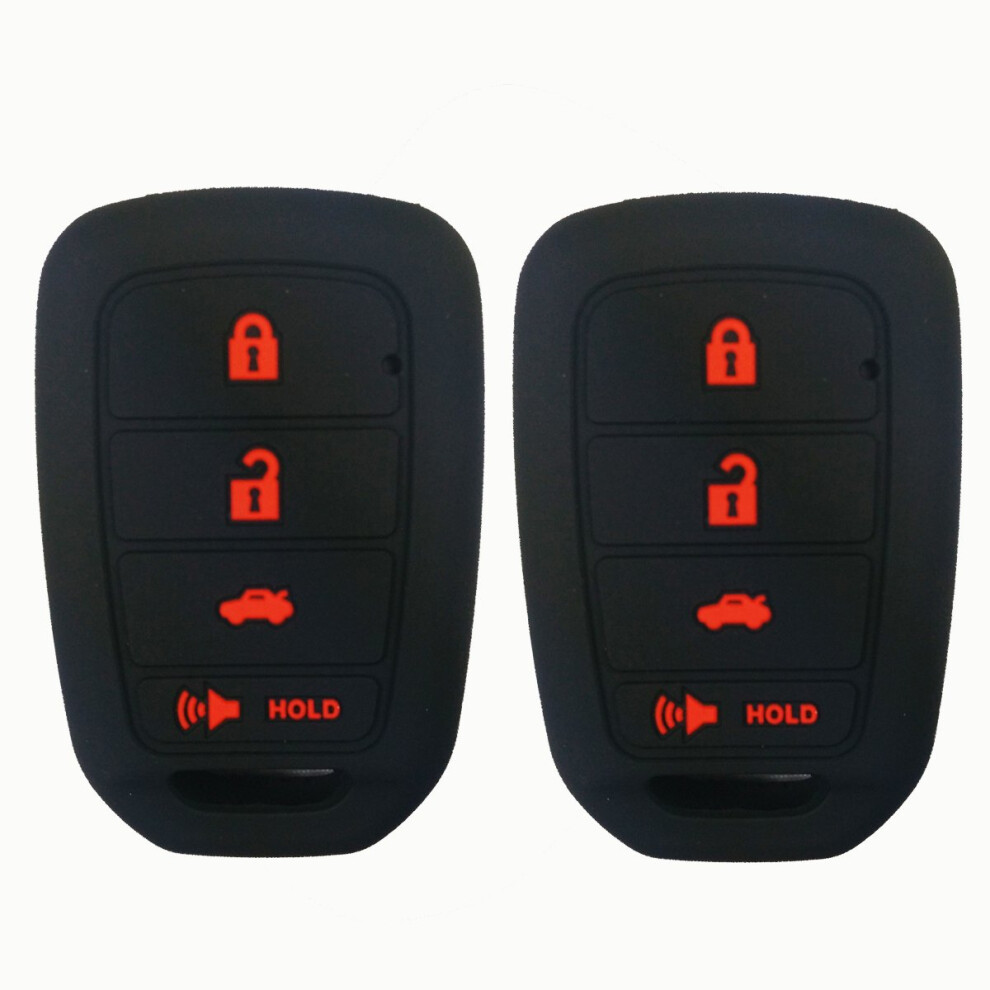 Lot De 2 Coques De Protection En Silicone Pour Clé De Voiture Coolbestda Pour EntréE Sans Clé-image