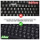 Adesivos de teclado hebraico 2pcs 4