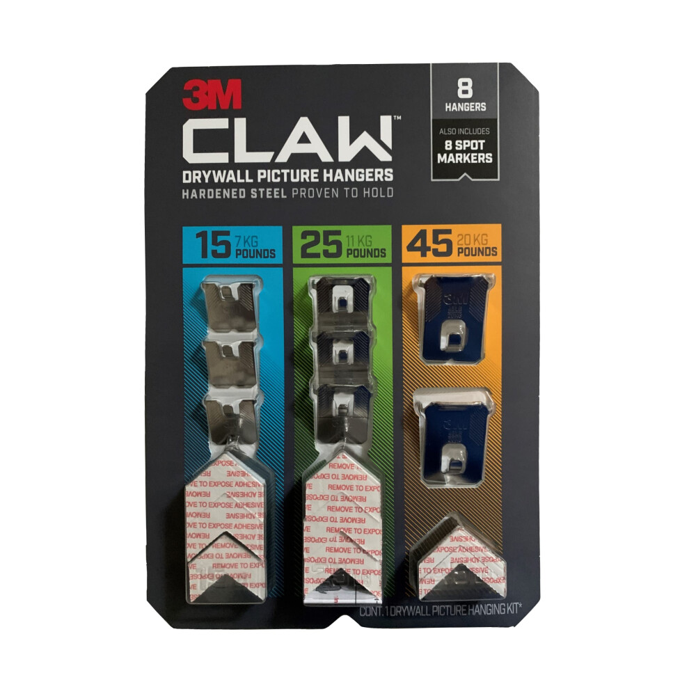 3M Claw Drywall Picture Hangers 8 Hangers 638060924723