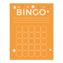 Andaz Press Orange och guld Glittrande examensfestsamling Avslutningsbingospelkort 20-pack spel Aktiviteter och dekorationer