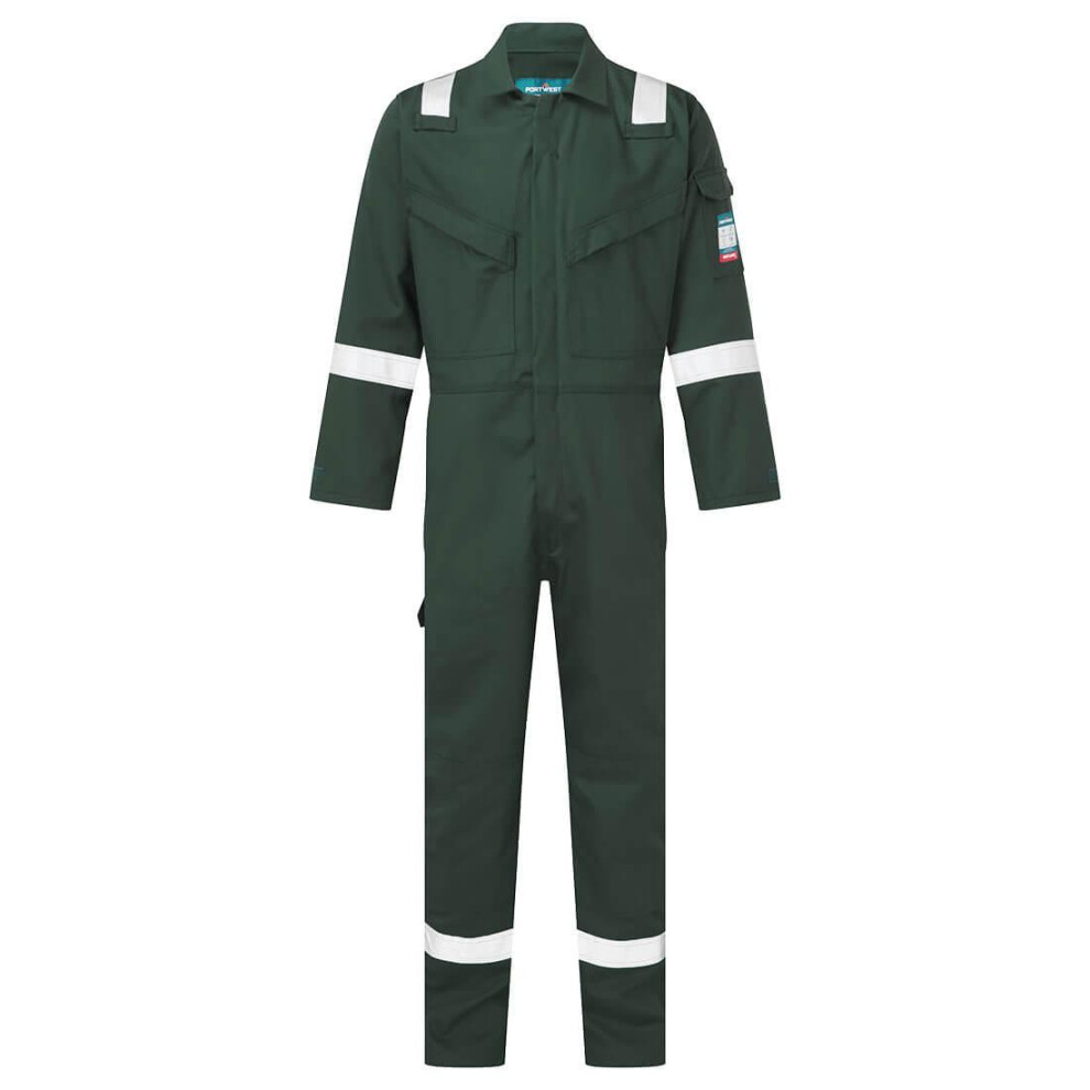 (S, Green) Portwest Unisex Adult Flame Resistant Anti-Static Overalls