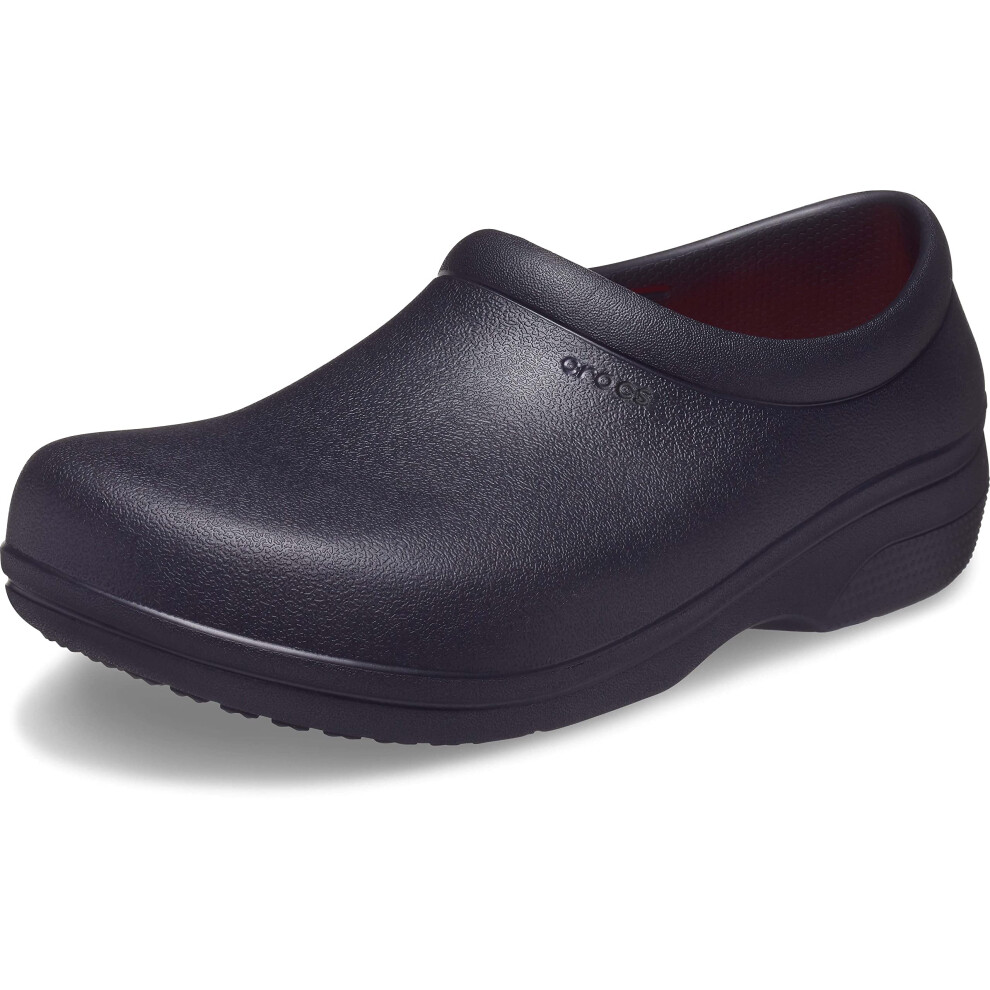 Crocs Unisex On The Clock Clog Slip Resistant Shoes for Women and Men Black 12 US
