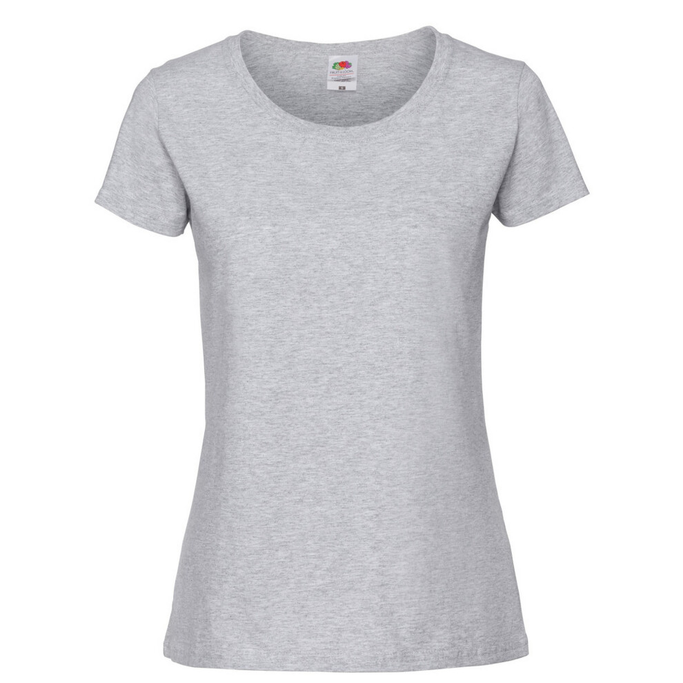 (XL, Taupe Grey) Fruit Of The Loom Womens/Ladies Ringspun Premium T-Shirt