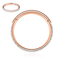 FUNLMO 18G brusk ?reringe B?jle Guld Septum Ring Kirurgisk St?l B?jle ?reringe Clicker Septum Ring Conch Hoop ?reringe 6 mm