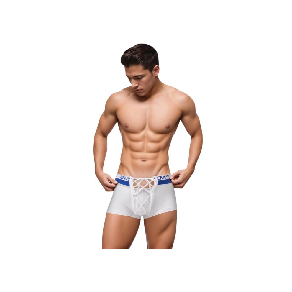 Envy Sporty Lace Up Trunk White