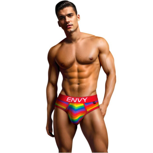 ENVY Envy Rainbow Pride Brief Red
