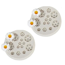 2pcs Matri de siliconice dragu?e FLOWER FORMA FODAMENTE CUPCAKE TOPPER FUDGE POLYMER CLAY CANDY MODL MINI FLOWER CHOCOLA?IE
