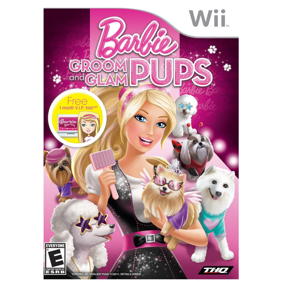 Nintendo Barbie Groom And Glam Pups Wii