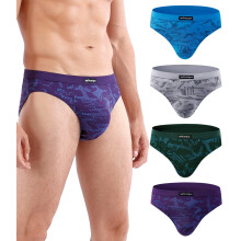 wirarpa Confezione multipla di slip in microfibra modale da uomo, senza patta