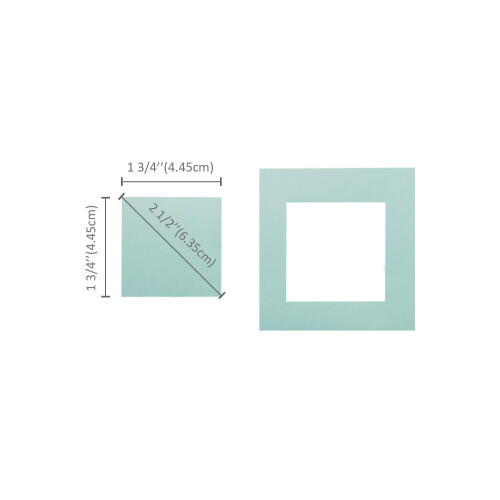 Bira Craft Χειροποίητη Τετράγωνη Τρυπάνι 1 3/4 x 1 3/4 ίντσες για Χαρτοτεχνίες 1