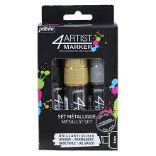 Pebeo 4Artist Marker Olejov fixky Metalick sada 3 x 8 mm