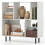 Costway Open Shelf Bookcase Cube Bookshelf 4 Compartments Display Rack White 1