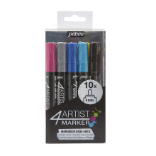 Sada olejov ch fixiek Pebeo 4Artist Marker, 10 x 4 mm