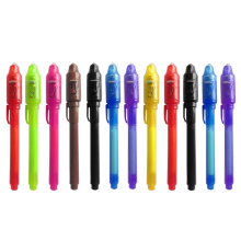 (Mix Color) Invisible Ink Pen 12 PCS, Spy Pen with UV Light, M