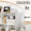 Costway Open Shelf Bookcase Cube Bookshelf 4 Compartments Display Rack White 6