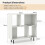 Costway Open Shelf Bookcase Cube Bookshelf 4 Compartments Display Rack White 2