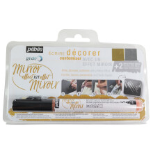 Pebeo Gedeo Mirror Effect Kit 1,2 mm forgyldning Pasta Marker + 2 Mirror Effect Ark