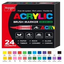 (24 colors) 72 Colors Acrylic Marker Pen for Rock Painting, Br