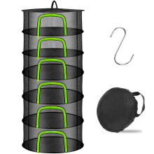 Coopache Stendino per Erbe a 6 Strati, Rete Appesa per Piante, Cestino in Rete Secca per Erbe, Fiori, Verdure, Spezie, Cibo per Pesci, con Cernie