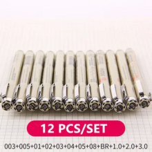 (12 pcs) 7/9/11Pcs Black Sakura Pigma Micron Pen Waterproof