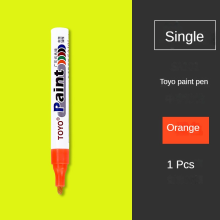 (orange) 1Pcs Waterproof Cars Wheel Tire Oily Mark Pen Auto