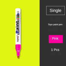 (pink) 1Pcs Waterproof Cars Wheel Tire Oily Mark Pen Auto