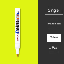(white) 1Pcs Waterproof Cars Wheel Tire Oily Mark Pen Auto