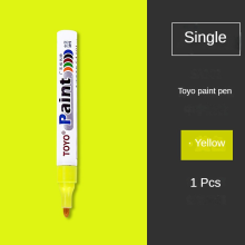 (yellow) 1Pcs Waterproof Cars Wheel Tire Oily Mark Pen Auto
