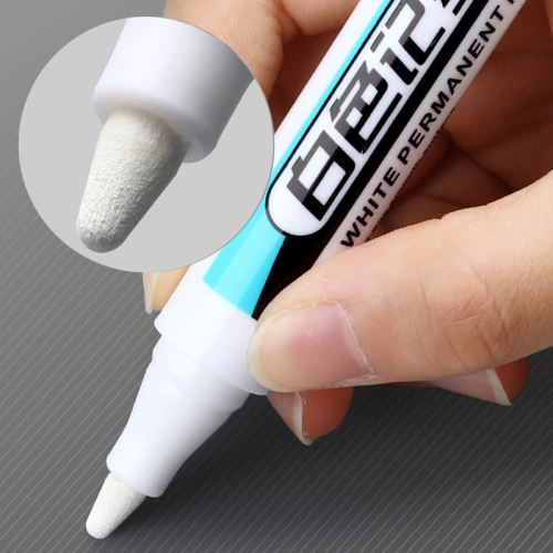 (1.0mm) White Marker Oily Fine Tip Courier Waterproof Non- 2