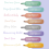 (Blue) 8 Colors Metallic Highlighter Super Flash Fluoresc 6