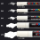 (PC-5M 3pcs White) Posca White Marker Brush, Permanent Waterproof Non 4