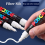 (PC-5M 3pcs White) Posca White Marker Brush, Permanent Waterproof Non 5