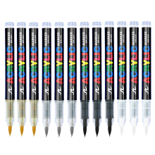 (4 color mix) 120 Colors Brush Tip Acrylic Paint Pens for Rock P