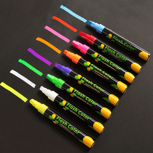 (blue) 8Color 3*6mm Liquid Chalk Erasable Highlighter Flu 2