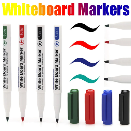 (4pcs black) 4pcs/set Whiteboard Marker Pens Blackboard Pens 4c 1