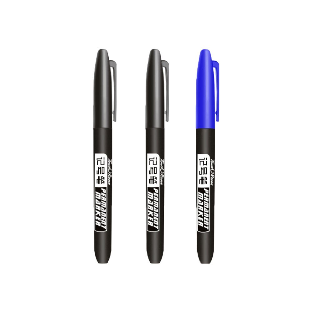 (2Black1Blue) Permanent Marker Pen Fine Point 1.5 mm Fiber Tip B-image-OPC-PGHGWR7-NEW