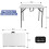 3FT SQUARE WHITE FOLDING TABLE FOR PICNIC/KITCHEN/CAMPING/DINNER/GARDEN/OUTDOOR 8