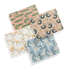 Twigs Paper - Assortered Animal Pattern M?nsterskort - papirvarer med konvolutter - Tak -kort - Blanke notekort - lyk?nskningskort til alle lejli