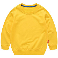 Haxico unisex barn solid bomull tunn pullover trja t-shirt smbarn baby crewneck lngrmad tshirts topps blus gul