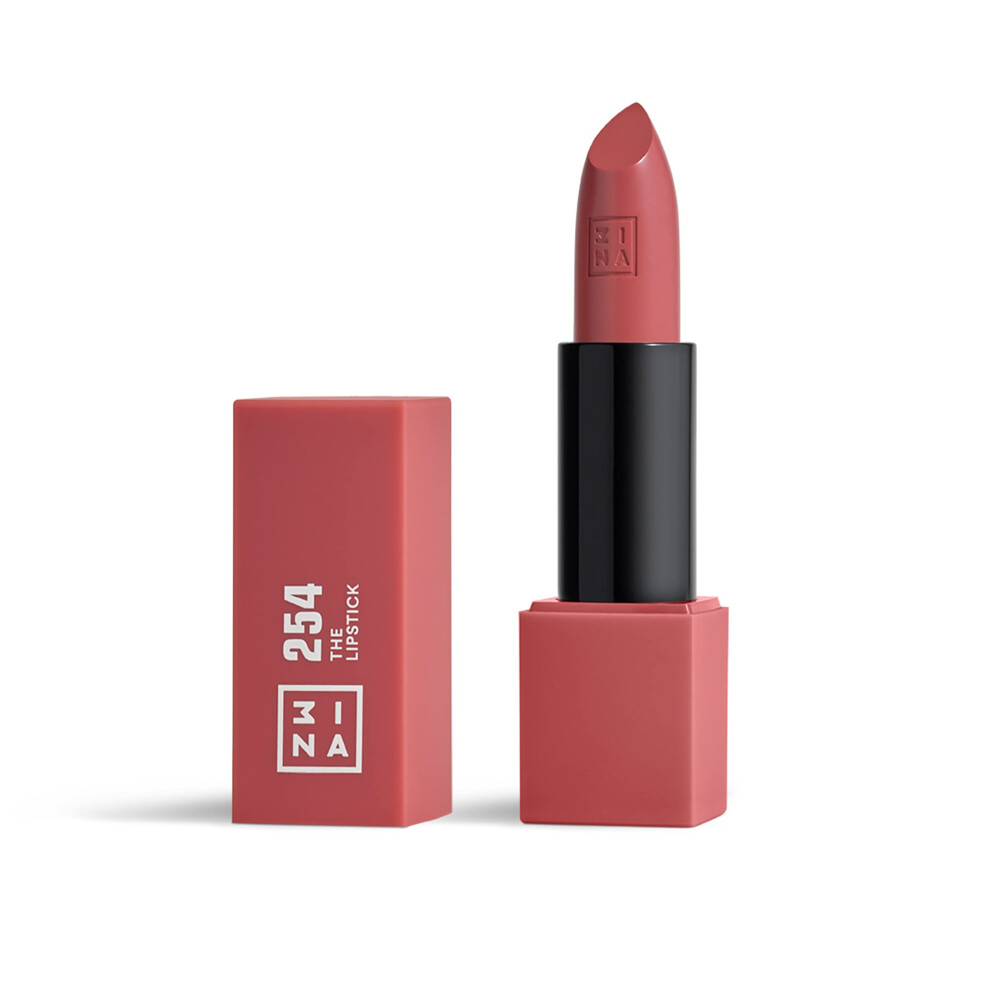 3Ina Pink,Cream Makeup - Vegan - Cruelty Free - The Lipstick 254 - Dark Pink Nude