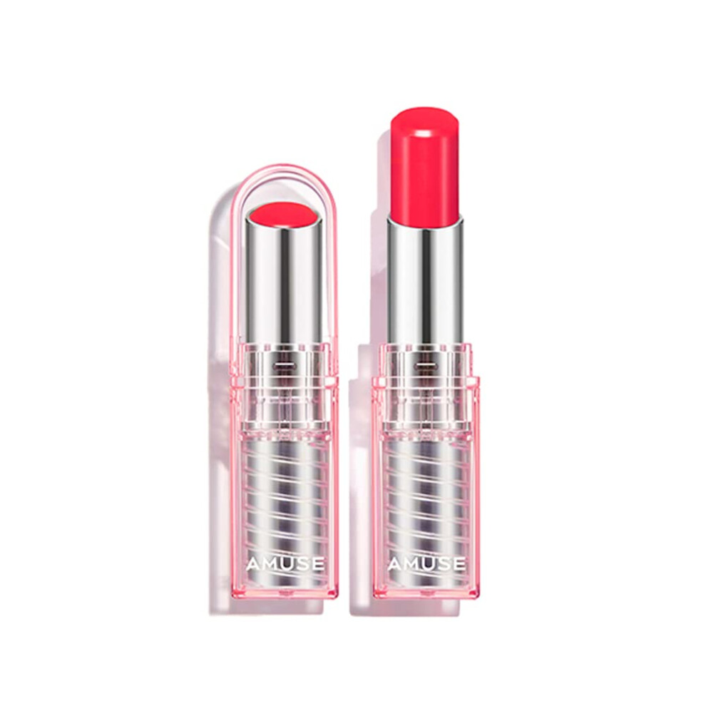 Am?Sieren Red/Pink Amuse Seoul Dew Balm 04 Cherry Dewy Vibrant Dewy Moisturizing Shimmery Tinted Moist And Healthy Finish Vegan