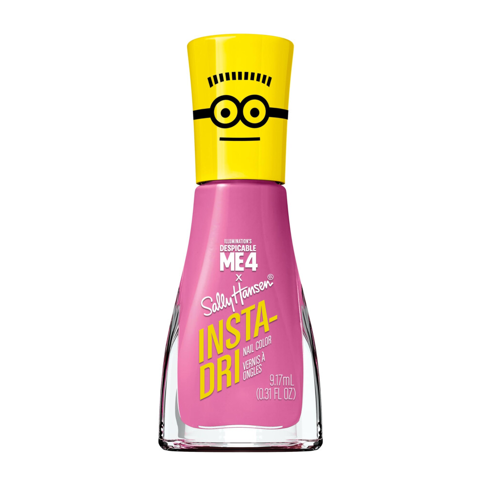 Sally Hansen Insta-Dri X Despicable Me, Sweet Villainy, Schnelltrocknender, Lang Anhaltender, Streifenfreier Glanz, Rosa Nagellack-image