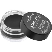 essence | Stay & Play Gel Eyeliner Pot | Waterproof, Long Lasting, Highly Pigmented | Vegan & Cruelty Free 01 | Black