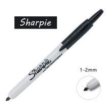 (black 1-2mm) New Sharpie Retractable Push Marker Pen 0.5mm An 1