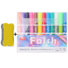 (12 colors set) 12Colors+1pcs Flash Color Liquid Chalk Erasable Hi