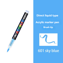 (sky blue-1Pcs) 16 Colors Straight liquid Acrylic Paint Pen for Ro