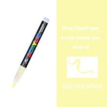 (Off-white-1Pcs) 16 Colors Straight liquid Acrylic Paint Pen for Ro